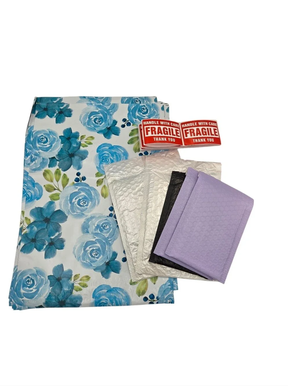 Shipping Supply Bundle 10 Polymailers. 5 Bubble Wraps & 20 Fragile Stickers Nwt